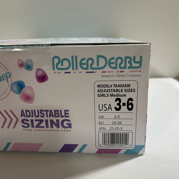 America’s Skate Company Roller Derby Gum Drop Adjustable Skates - Picture 8 of 8